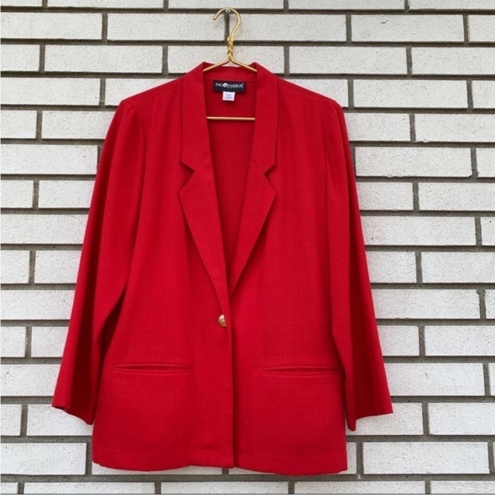 Vintage Sag Harbor Red Blazer